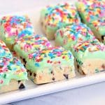 no bake cookie dough bars with sprinkles