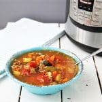 Bowl of Instant Pot Italian Vegetable Soup
