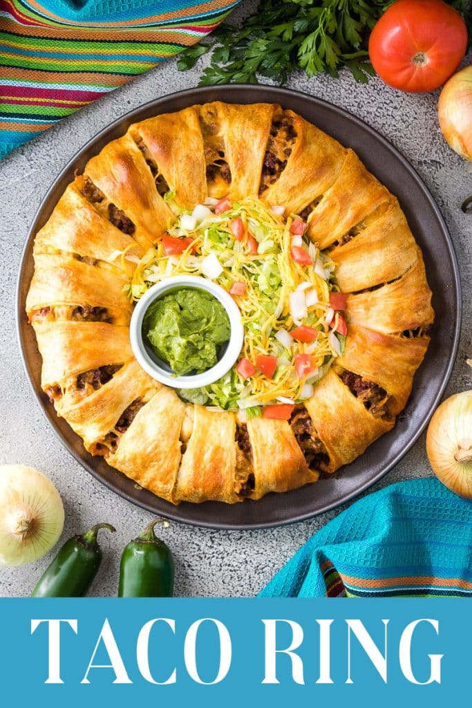 How to make a crescent roll taco ring
