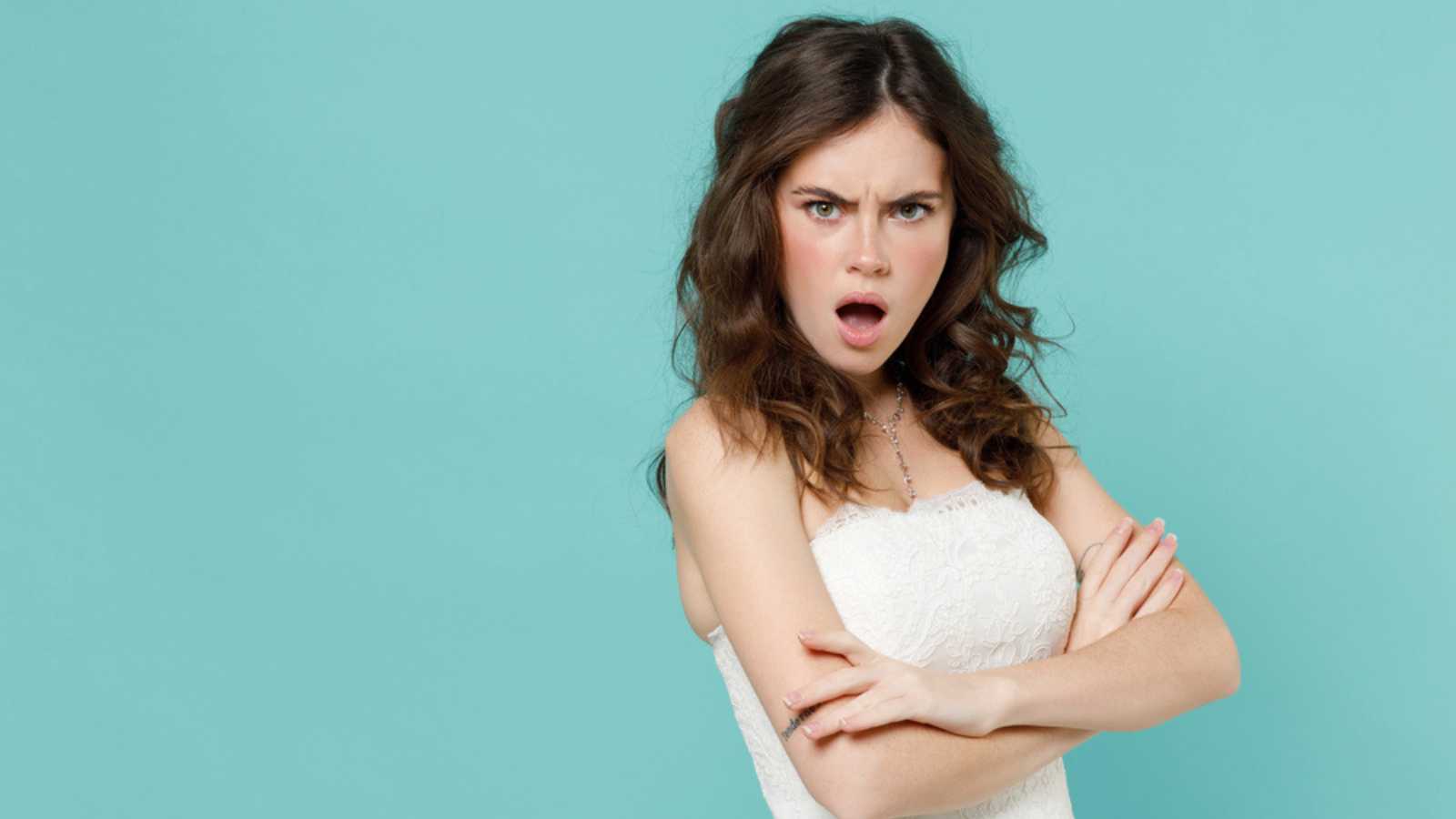 Woman giving angry look