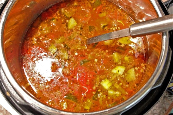 making Italian soup in an Instant Pot