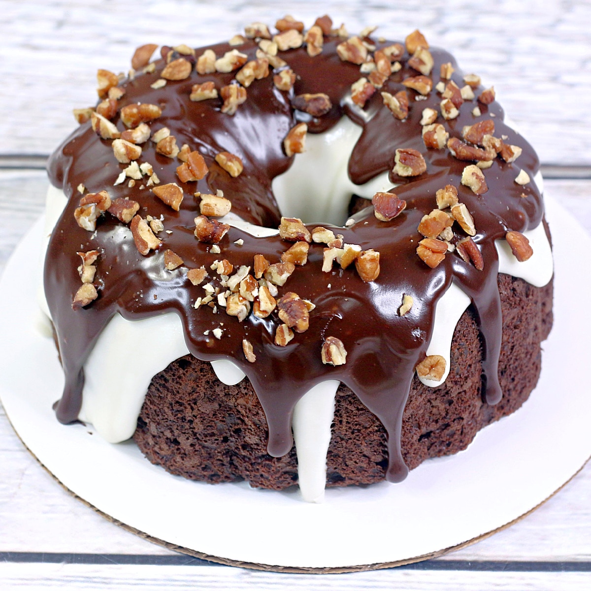 Instant Pot New York Chocolate Fudge Cake With Cream Cheese Glaze
